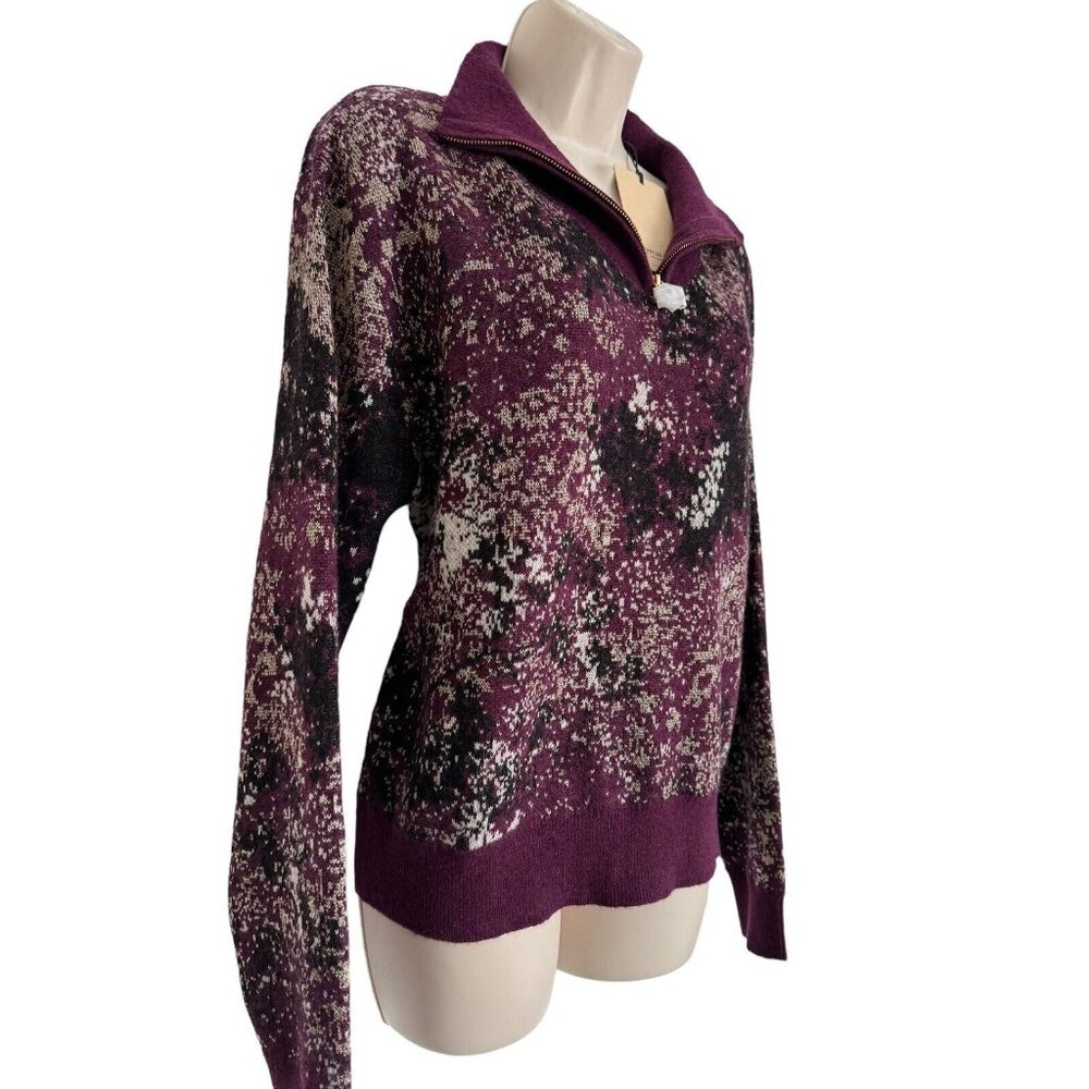 Scotch & Soda XL Wool Alpaca Blend Half-Zip Pullover Jacquard Sweater NEW - Picture 7 of 9